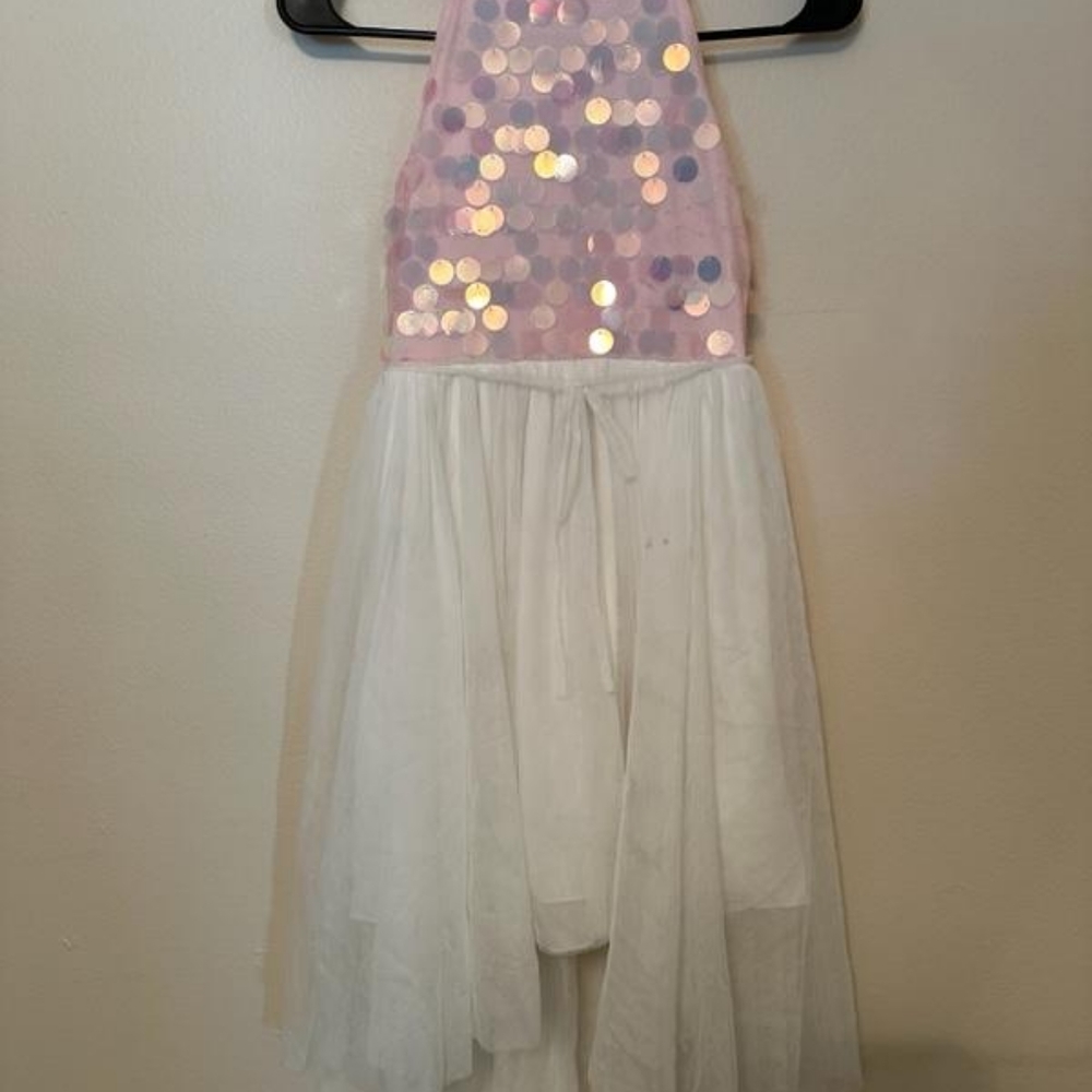 Girl's Sequin-topped dress